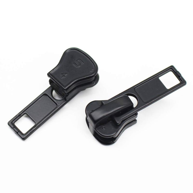 YaHoGa 10-Piece Black Zipper Slider Replacement for 6mm Plastic Jacket Zippers - Image 3